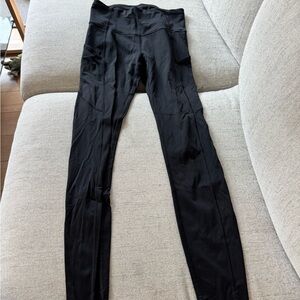 Lululemon Fast and Free 25” Leggings. Black, Size 4.